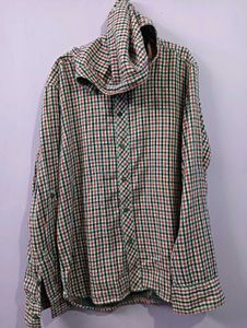 Checkered Hooded Shirt