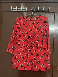 Red Top With Black Dots