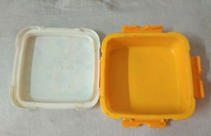 Yellow White Lunch Box