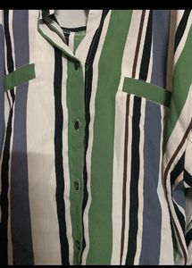 Striped Button-Up top