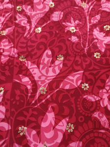 Unstitched Red Floral suit set