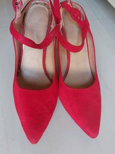 Red Velvet Stiletto Heels