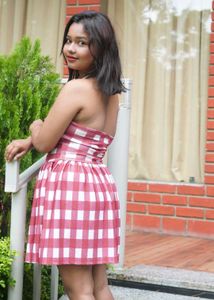 Red Halter Neck Dress