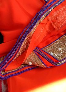 Elegant Orange Saree