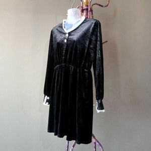 Black Velvet Mini Dress