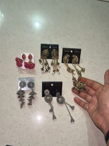 5 pair earing with ring