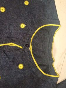 Navy Blue Floral Cardigan