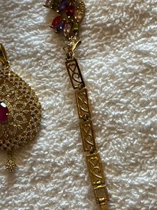 Gold and Ruby Stud Earrings