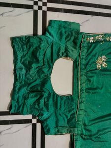 Embroidered Green Ethnic Skirt
