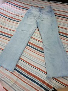 Zara High Waisted Ripped Jeans