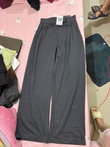 Elegant Gray Wide Leg Pants