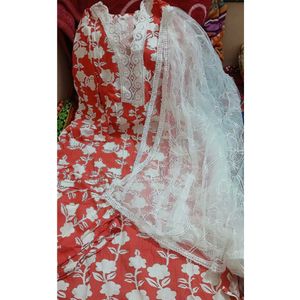 Kurta Pant Set With Dupatta