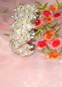 Beautiful Silver Bracelet With Crystals