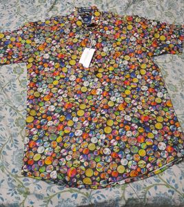 Colorful Patterned Short Sleeve Shirt