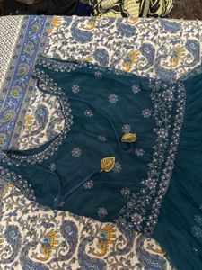 Elegant Teal Ethnic Gown