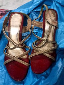 red  rhinestone heels