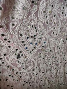 Pink Mirror work kurta