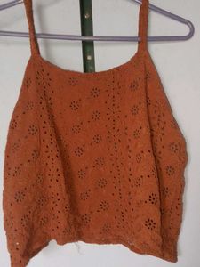 Eyelet Tank Top