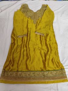 Yellow &amp; Red Salwar Kameez Suit