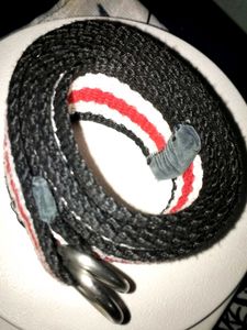 Striped D-Ring Belt