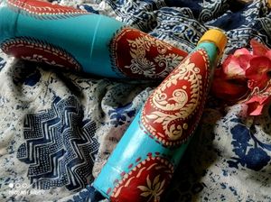 Hand-Painted Decorative Bottles - Unique Home Deco