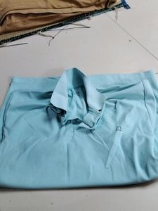 Sky Blue Collar T Shirt...