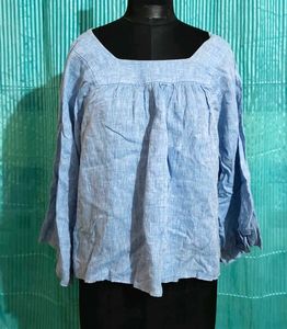 XXL 🎁Buy 2 Get 1 Free🎁Blue Square Neck Top