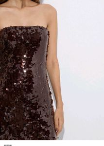Sequin Strapless Mini Dress