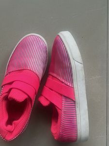 Neon Pink Sneakers