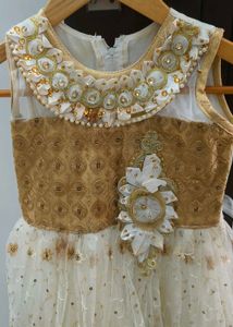 Girls&#39; Golden Party Dress Size-24
