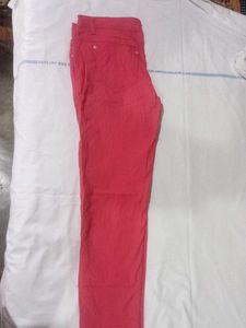 Red Casual Pants