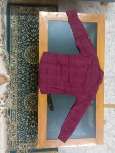 Burgundy Plaid Casual Shirt