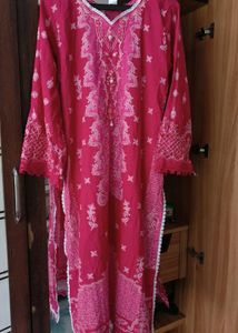 Pink Embroidered Kurta Set