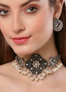 Beautiful Oxidised Choker Set