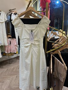 Imported White Dress Rutched Style