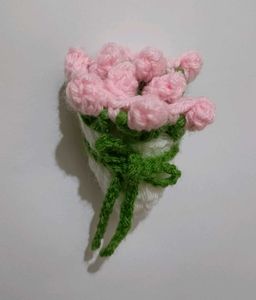 Crochet Coaster And Small Bouquet