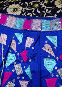 heavy blue skirt