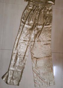 Shein Party Shimmer Crop Top &amp; Pant Co-Ord Set