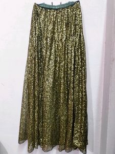 Sparkly Gold Sequin Maxi Skirt