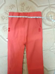 Coral Zippered Pants
