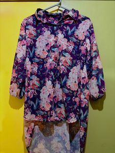 Floral Print Hi-Lo Top