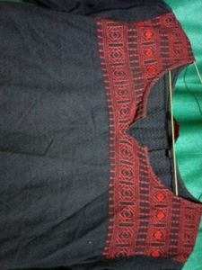 Ethnic Blue Embroidered Kurti