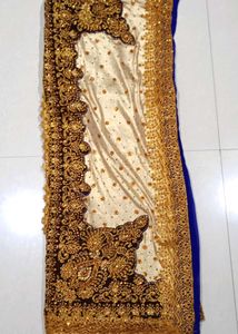 Sari with Gold Detailing