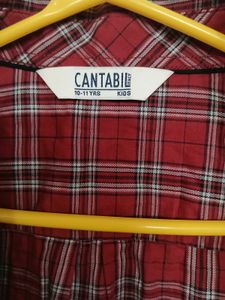 Red Plaid Casual Shirt