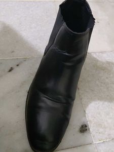 Black Leather Chelsea Boots