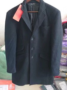Elegant Black Overcoat (Size-L)