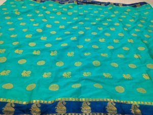 Elegant Teal Saree