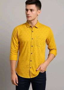 Stylish Yellow Printed Shirt