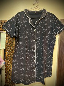 Navy Blue Polka Dot Co-Ord Night Set