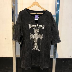 Black Distressed 'Bratuey' Graphic Tee